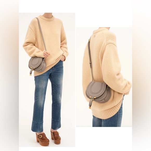 Chloe SMALL MARCIE SADDLE BAG IN GRAINED LEATHER - Picture 15 of 16